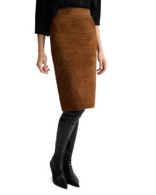 Suede Pencil Skirt