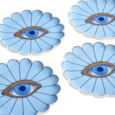 Fleur Canape Plates, Set of 4