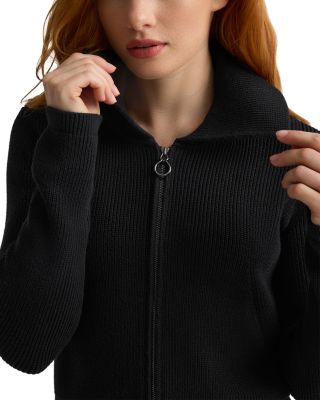 Rib Knit Zip Up Sweater