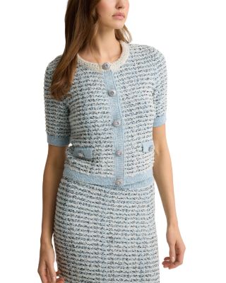 Soft Eyelash Sequin Knit Sweater