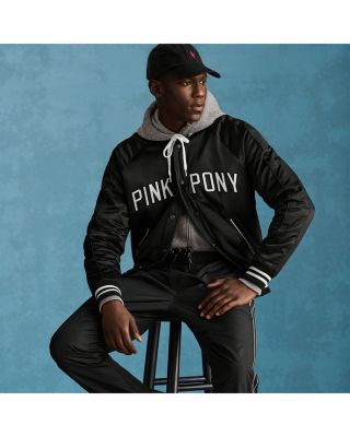 Unisex Satin Pink Pony Bomber Jacket