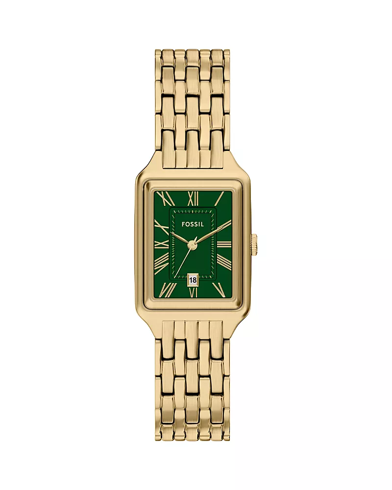 Fossil Raquel Three-Hand Gold-Tone Stainless Steel Watch, 23mm x 38mm