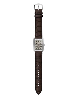 Carraway Automatic Brown Croc-Embossed Leather Watch, 30mm x 42mm