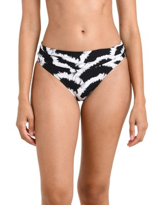Woven Shadows Shirred Band Hipster Bikini Bottom