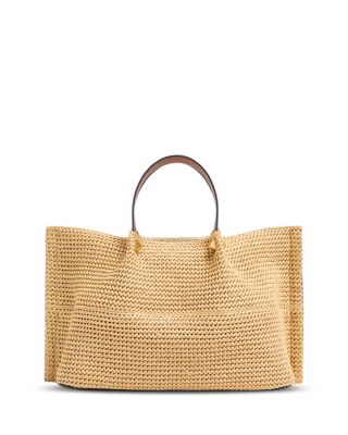 Medium Vlogo Raffia Tote