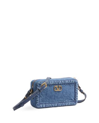 Alltime Mini VLogo Denim Camera Crossbody Bag
