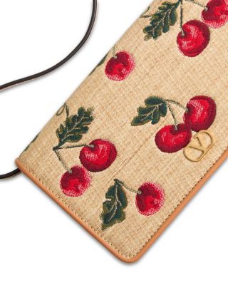 Mini Cherryfic VLogo Jacquard Raffia Bag