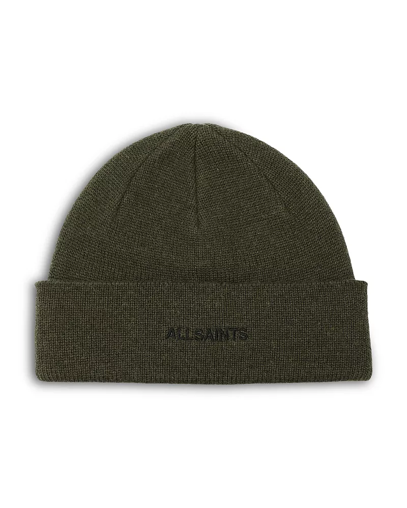 Allsaints Underground Embroidered Logo Beanie