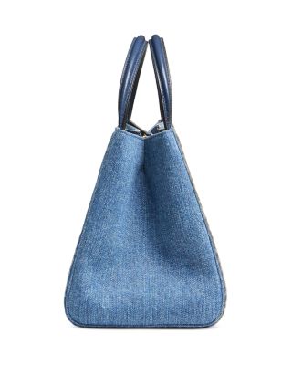 Alltime Medium VLogo Convertible Top Handle Bag in Denim