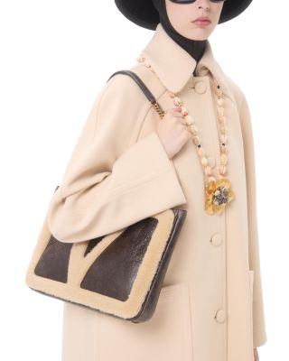 Viva Superstar Medium Shearling Shopping Shoulder Bag