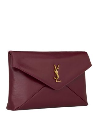 Cassandre Large Envelope Pouch in Shiny Leather