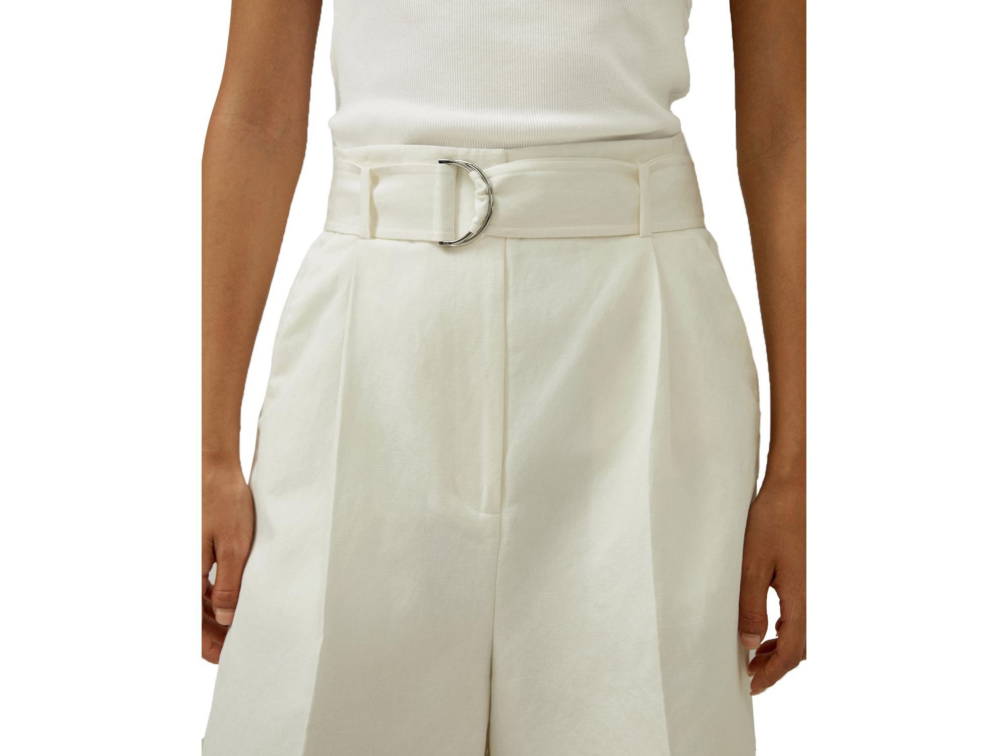 Women's Chic Silk-Linen Blend Bermuda Shorts — Image 4
