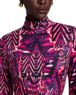 Mock Neck Midi Dress