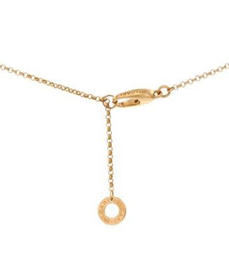  Bvlgari Bvlgari Pendant Necklace 18K Gold with Onyx, 16.5 - 17.5"