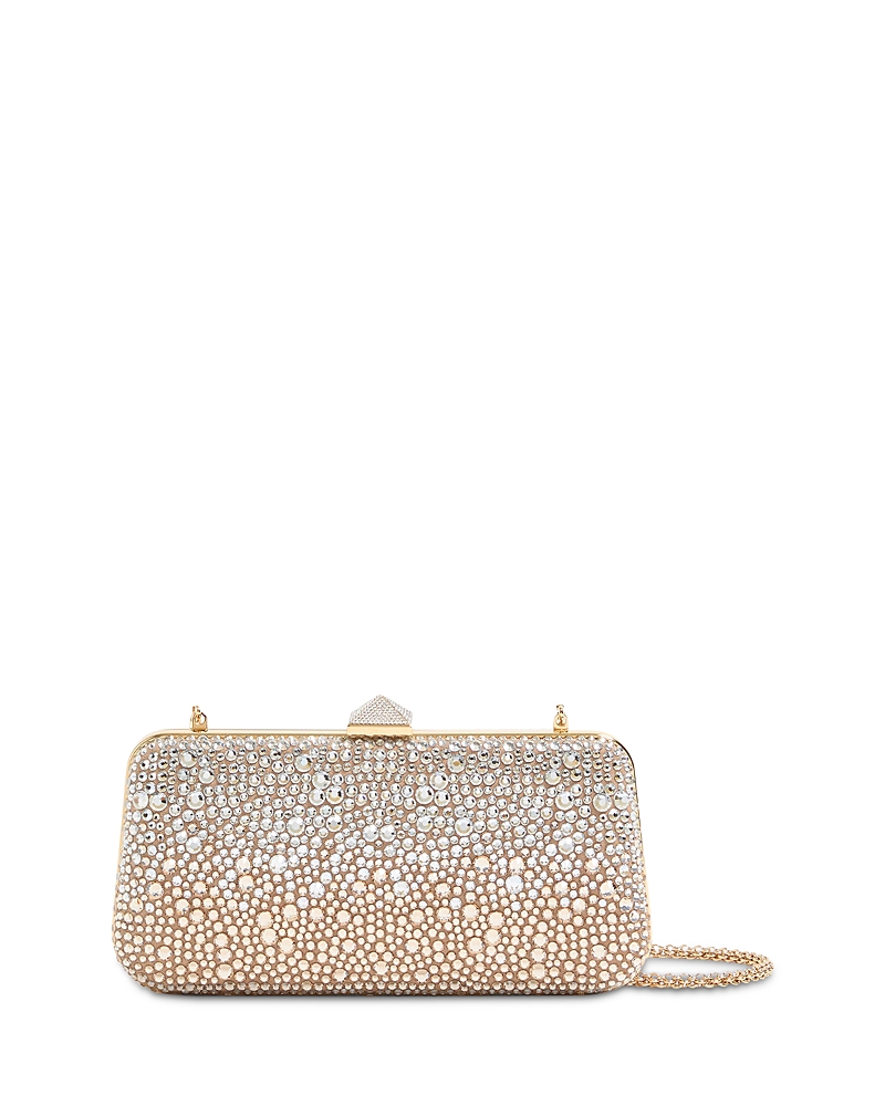 Valentino Carry Secrets Rhinestone Minaudiere Clutch In Pink