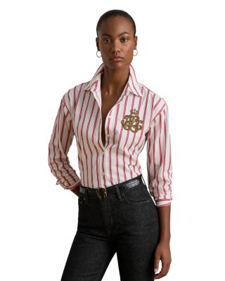 Relaxed Fit Striped Cotton Shirt
