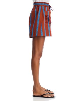 Noura Fringe Trim Swim Cover-Up Shorts