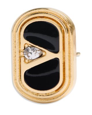 Logo Stud Earrings, 0.6&amp;quot;W