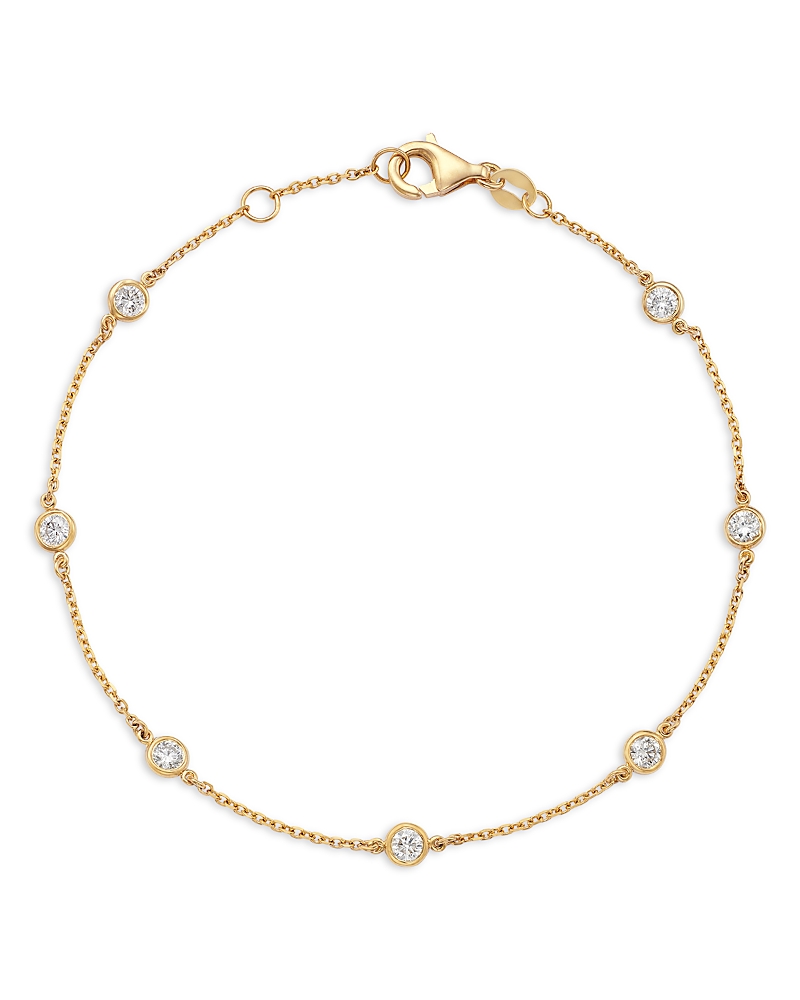 Bloomingdale's Fine Collection Diamond Bezel Station Bracelet in 14K Yellow Gold, 0.5 tcw