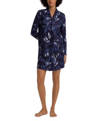 Loungy Nights Printed Long Sleeve Nightgown