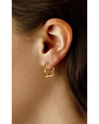 Sculptural Hoop Earrings in 14K Yellow Gold