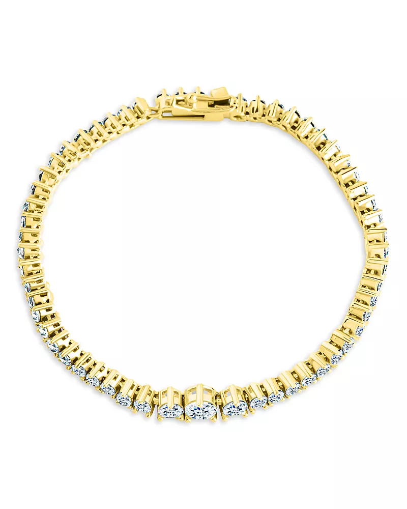 Sterling Forever Tatum Cubic Zirconia Flex Bracelet