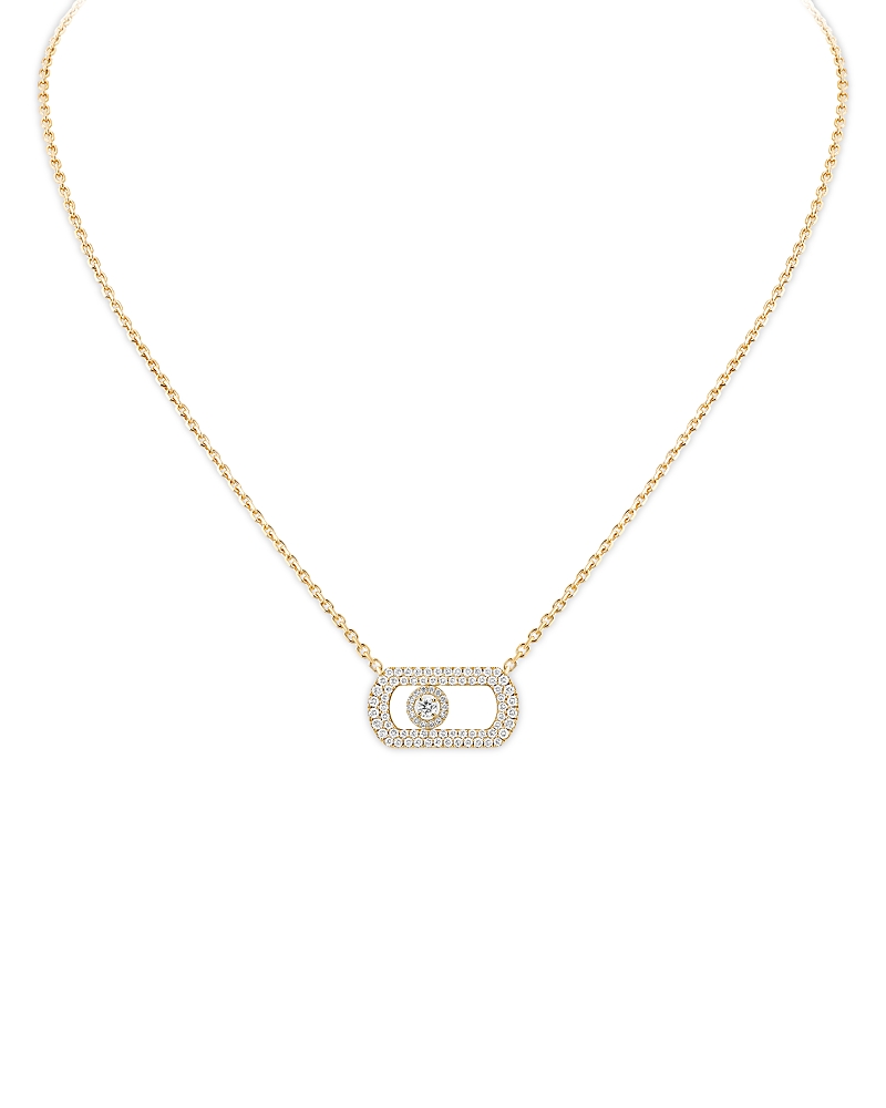 Messika 18k Gold So Move Diamond Oval Pendant Necklace, 17.71 In Gold