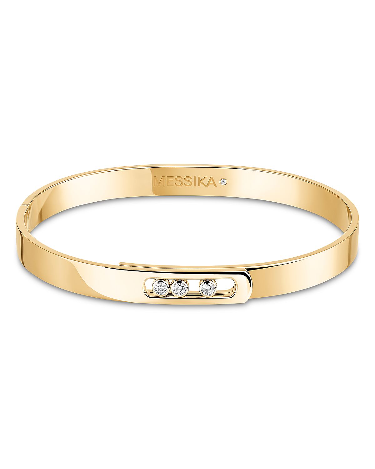 Messika 18K Gold Move Noa Diamond Polished Bangle Bracelet, 6mm