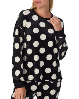 Dot Print Long Pajama Set