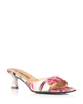 Women's Kitten Heel Mule Sandals