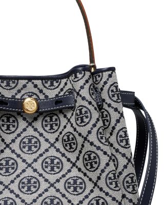 Romy T Monogram Bucket Bag