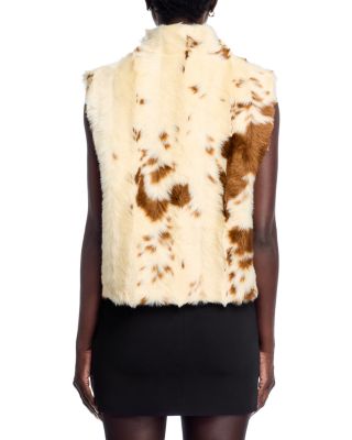 Wynn Printed Faux Fur Vest