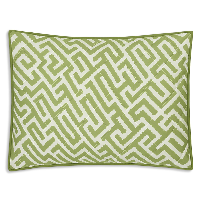 Matouk Gabriel Quilted Boudoir Sham In Green