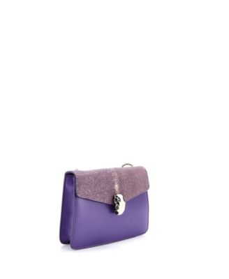  Small Serpenti Forever Square Shoulder Bag Leather and Stingray