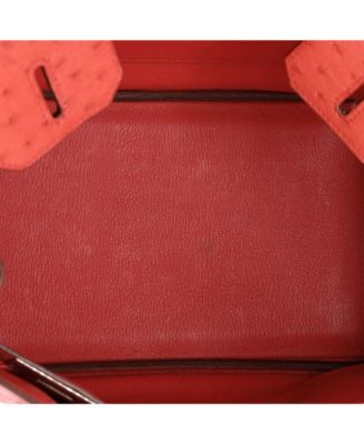  Birkin 30 Handbag Pink Ostrich with Palladium Hardware