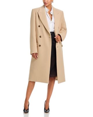 Wardrobe.nyc Beige Hailey Bieber Edition Double-breasted Coat In Biscuit