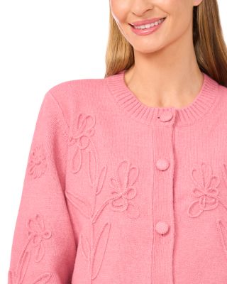 Floral Embroidery Cardigan Sweater