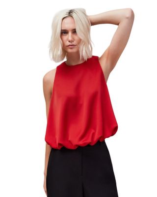 Sleeveless Bubble Hem Top