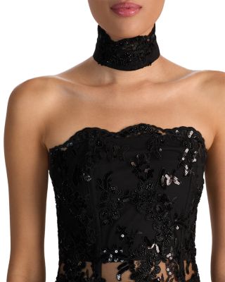 Georgie Strapless Embellished Dress