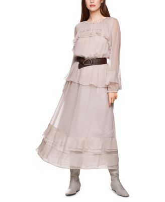 Floor-Length Flounce Dress