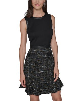 Metallic Brocade & Scuba Crepe Dress