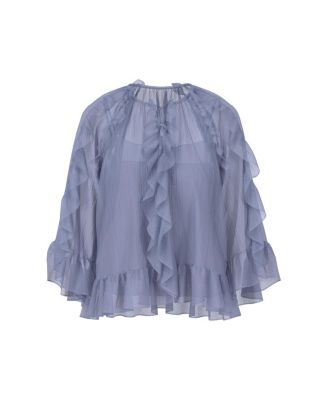 Boho-Style Flounce Blouse