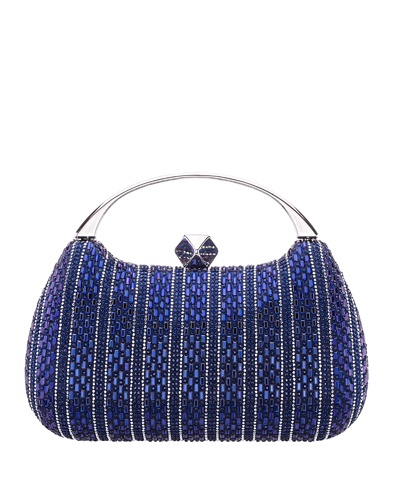 Aqua Crystal Minaudiere Clutch - Exclusive In Blue