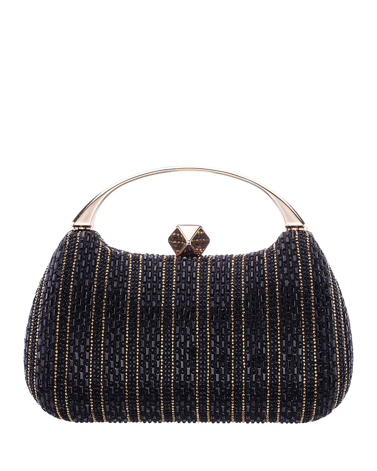Aqua Crystal Minaudiere Clutch - Exclusive