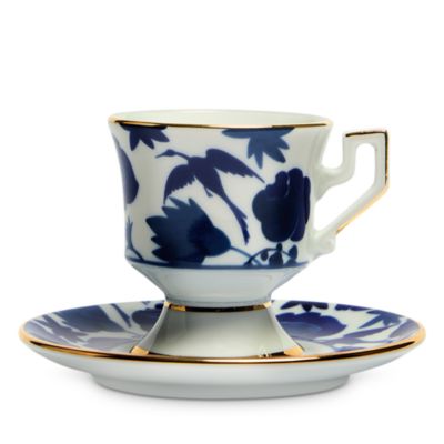 Wildbird Espresso Cup & Saucer Plate, Set of 2