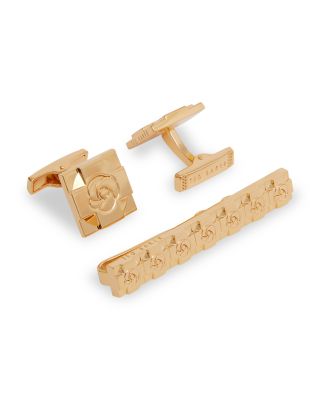 Rosemel Rose Cufflinks & Tie Bar Set