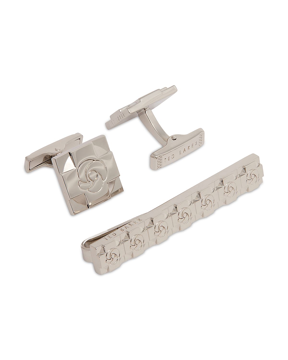 Ted Baker Rosemel Rose Cufflinks & Tie Bar Set