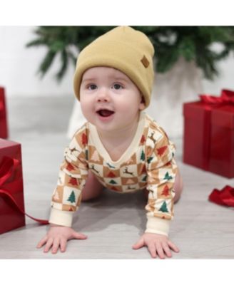 Boys' Cabin Christmas Long Sleeve Romper - Baby