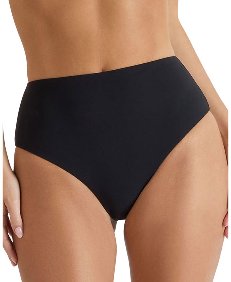 Kiki De Montparnasse Lace-up High Waist Bikini Bottom In Black