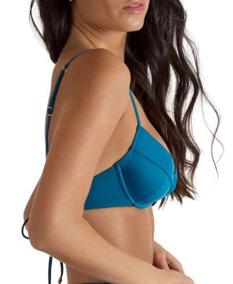 Lace-Up Demi Bikini Top